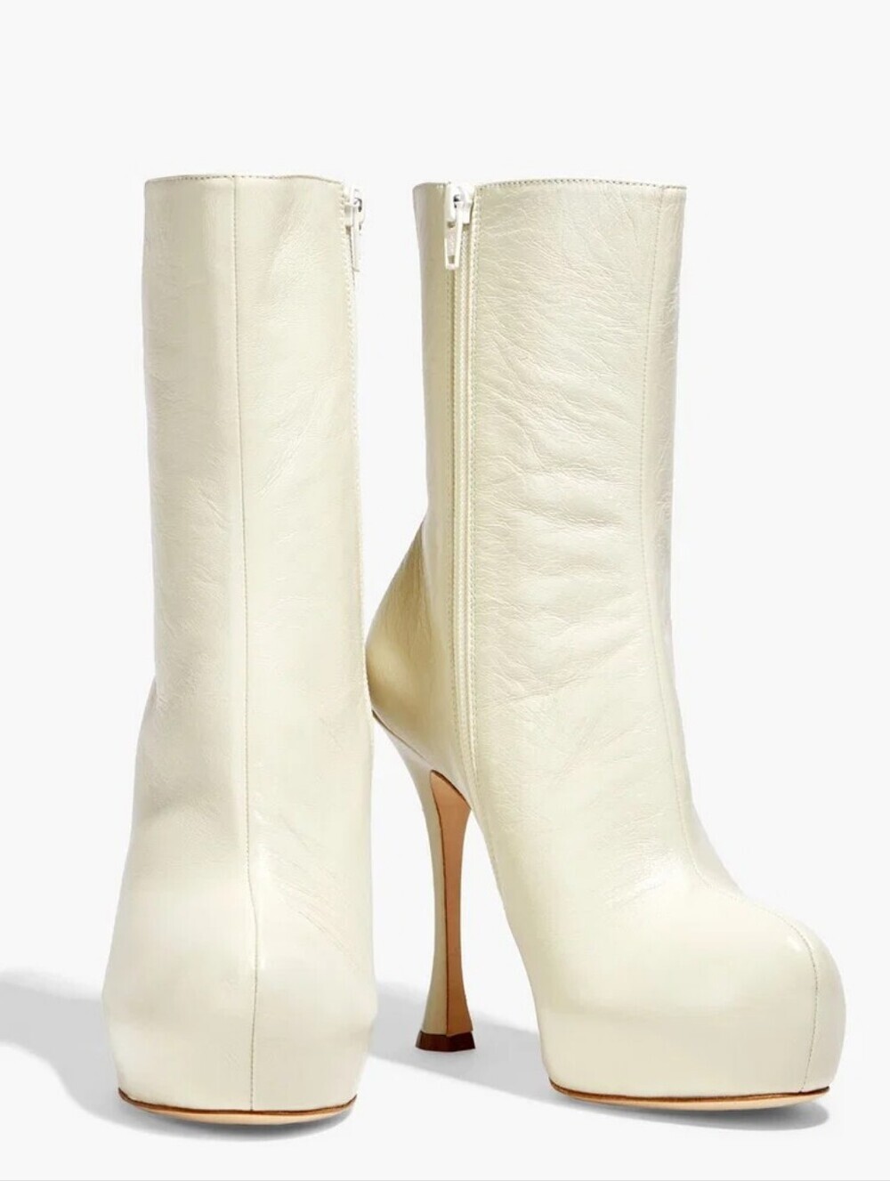 MAGDA BUTRYM Glossed Leather Platform Ankle Women's Boots Size EU 39 Feminine